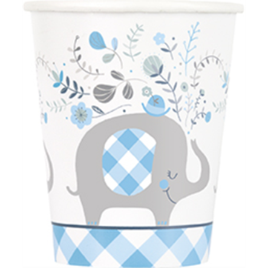Picture of BLUE FLORAL ELEPHANT 9oz CUPS