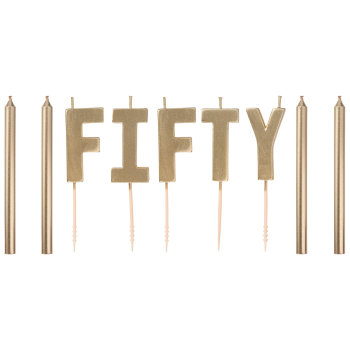 Image de 50th PICK CANDLE - GOLDEN AGE BIRTHDAY