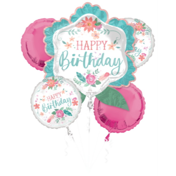 Picture of FLORAL BIRTHDAY FOIL BOUQUET - FREE SPIRIT BIRTHDAY