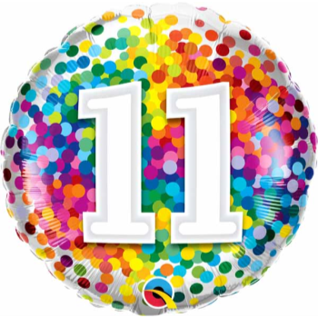 Picture of 18" FOIL - 11 RAINBOW CONFETTI