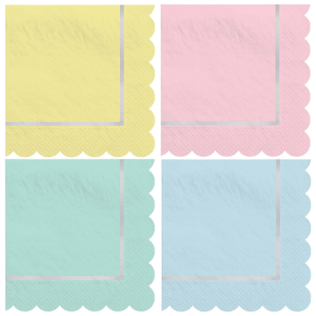 Picture of TABLEWARE - PRETTY PASTELS BEVERAGE NAPKINS