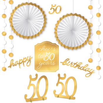 Image de 50th GOLDEN AGE BIRTHDAY ROOM DECORATING KIT