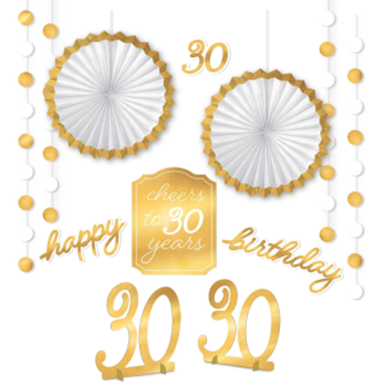 Image sur 30th GOLDEN AGE BIRTHDAY ROOM DECORATING KIT