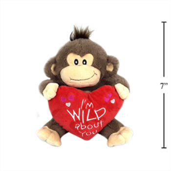 Image de DECOR - SITTING ORANGUTAN WITH HEART - 9"