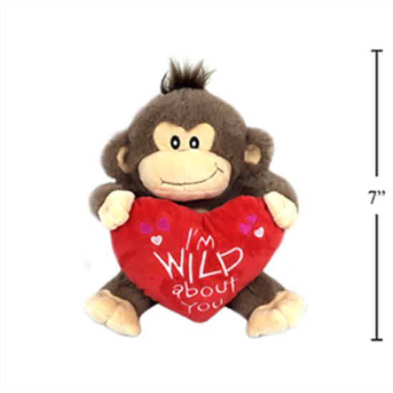 Picture of DECOR - SITTING ORANGUTAN WITH HEART - 9"