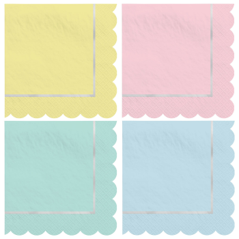 Picture of TABLEWARE - PRETTY PASTELS LUNCHEON NAPKINS