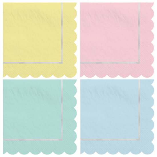 Picture of TABLEWARE - PRETTY PASTELS LUNCHEON NAPKINS