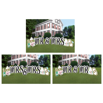 Image de DECOR - WEDDING COUPLE YARD SIGN