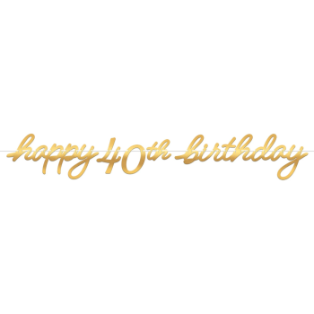 Image de 40th LETTER BANNER - GOLDEN AGE BIRTHDAY