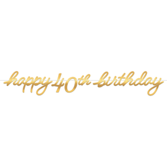 Picture of 40th LETTER BANNER - GOLDEN AGE BIRTHDAY