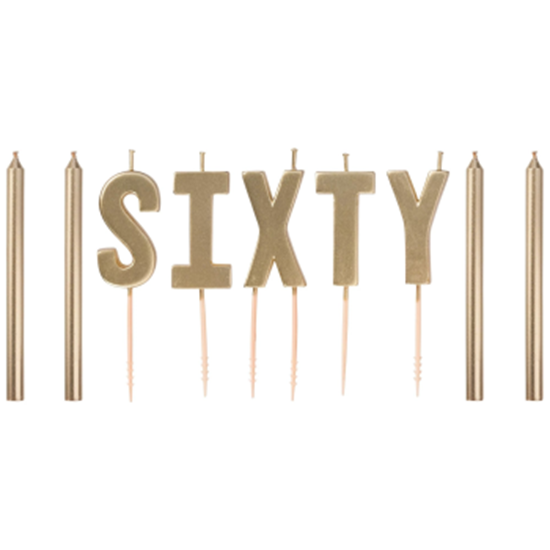 Image sur 60th PICK CANDLE - GOLDEN AGE BIRTHDAY