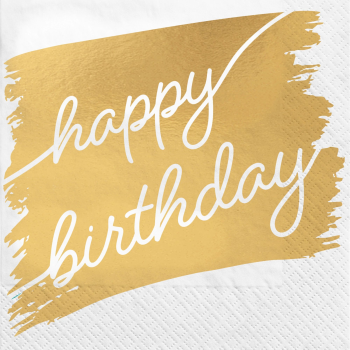 Image de TABLEWARE - GOLDEN AGE BIRTHDAY LUNCHEON NAPKINS