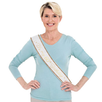 Image de 60th GOLDEN AGE BIRTHDAY FABRIC SASH