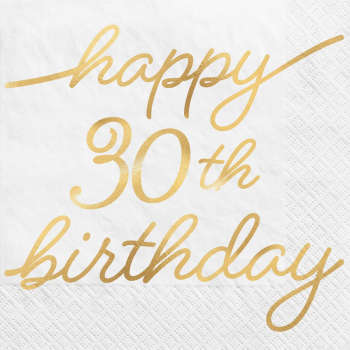Image de 30th GOLDEN AGE BIRTHDAY - BEVERAGE NAPKINS