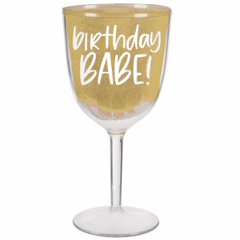 Picture of TABLEWARE - BIRTHDAY BABE WINE GOBLET