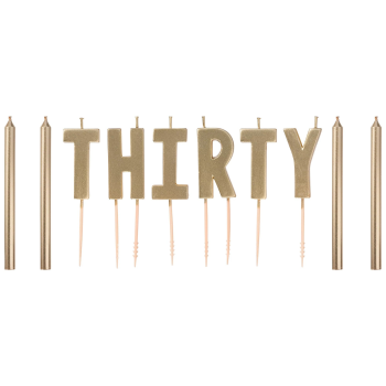 Image de 30th PICK CANDLE - GOLDEN AGE BIRTHDAY