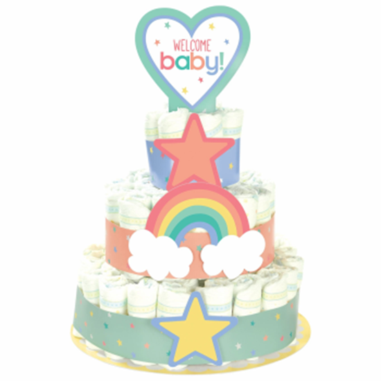 Image sur DECOR - BABY SHOWER NEUTRAL DIAPER CAKE KIT