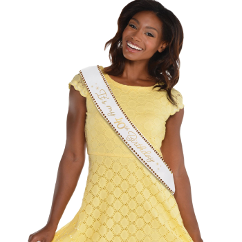 Image de 40th GOLDEN AGE BIRTHDAY FABRIC SASH