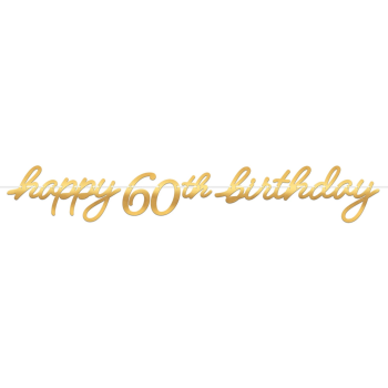 Picture of 60th LETTER BANNER - GOLDEN AGE BIRTHDAY