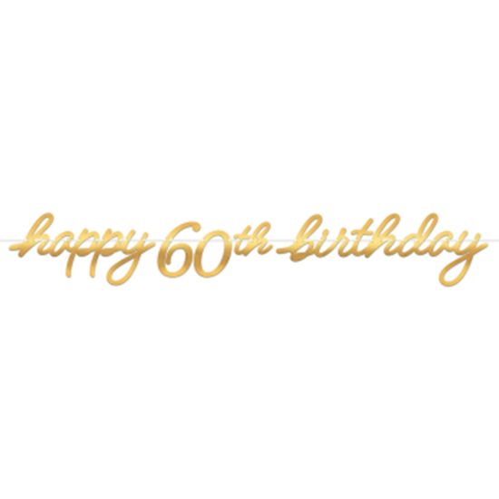 Picture of 60th LETTER BANNER - GOLDEN AGE BIRTHDAY
