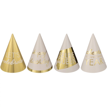 Image de WEARABLES - GOLDEN AGE BIRTHDAY MINI FOIL CONE HATS