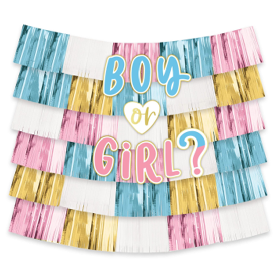 Image sur DECOR - GENDER REVEAL BACKDROP DECORATING KIT