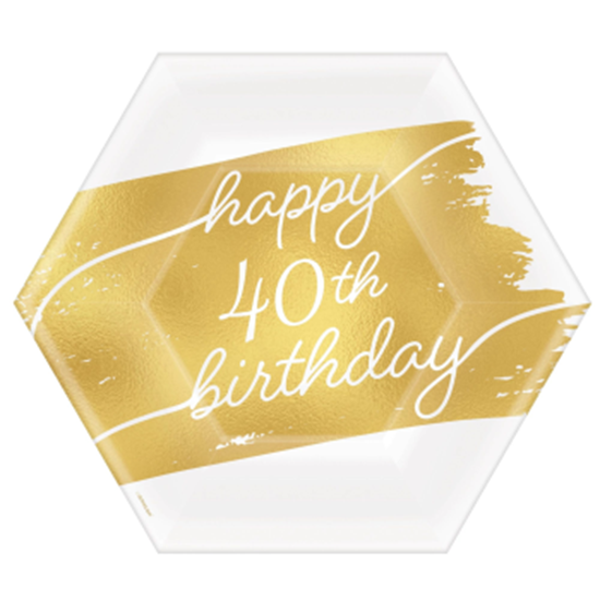 Image sur 40th GOLDEN AGE BIRTHDAY - 7"  HEXAGON PLATES