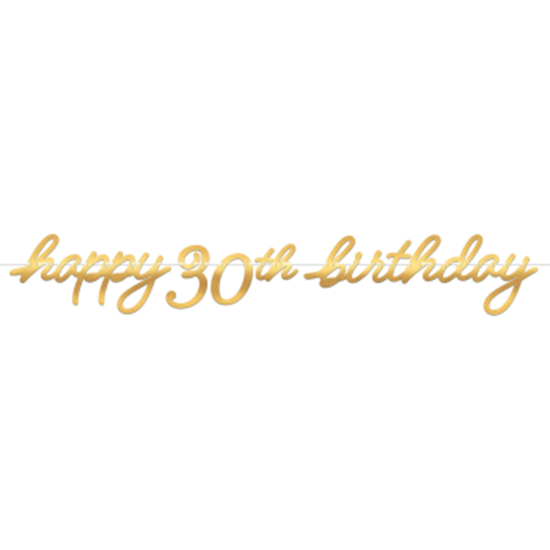Picture of 30th LETTER BANNER - GOLDEN AGE BIRTHDAY