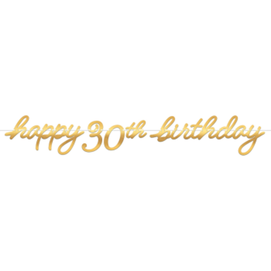 Image sur 30th LETTER BANNER - GOLDEN AGE BIRTHDAY