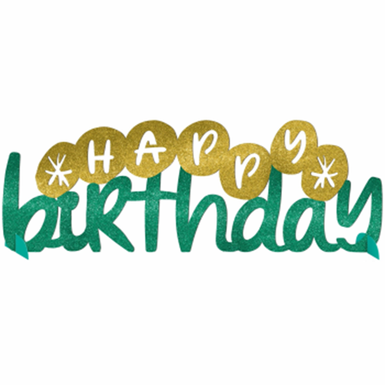 Image sur DECOR - HAPPY CAKE DAY GLITTER TABLE CENTER PIECE