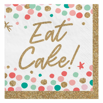 Picture of TABLEWARE - WISH BIG BIRTHDAY - BEVERAGE NAPKINS - MID COUNT