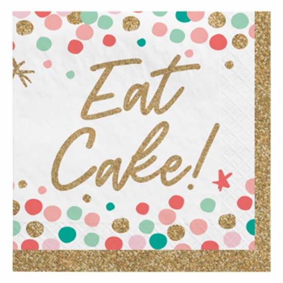 Picture of TABLEWARE - WISH BIG BIRTHDAY - BEVERAGE NAPKINS - MID COUNT