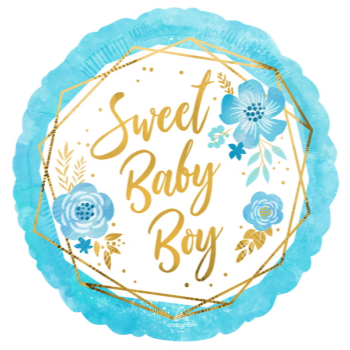 Image de 18" FOIL - SWEET BABY BOY FLORAL