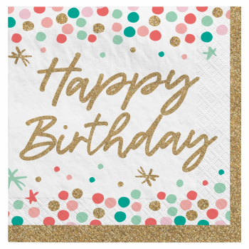 Picture of TABLEWARE - WISH BIG BIRTHDAY - LUNCHEON NAPKINS - MID COUNT