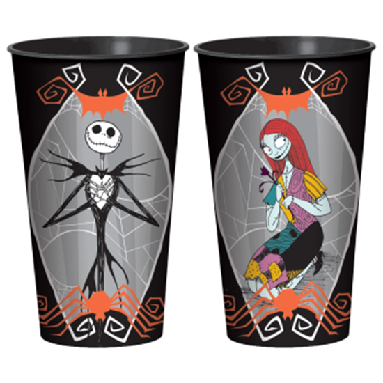 Image sur NIGHTMARE BEFORE CHRISTMAS JACK AND SALLY 32oz PLASTIC CUPS