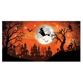 Image de HALLOWEEN BLACK AND ORANGE SCENE SETTER ADD ON - WITCH