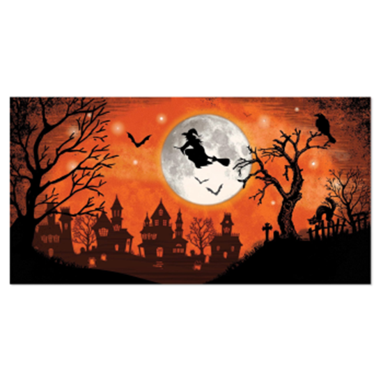Image sur HALLOWEEN BLACK AND ORANGE SCENE SETTER ADD ON - WITCH