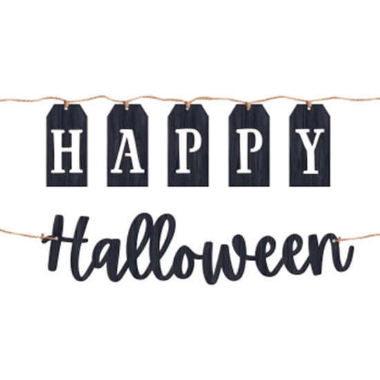 Image sur HAPPY HALLOWEEN WOODEN BANNER