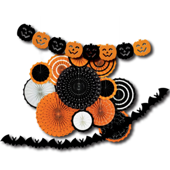 Image sur HALLOWEEN  ORANGE AND BLACK DECORATING KIT