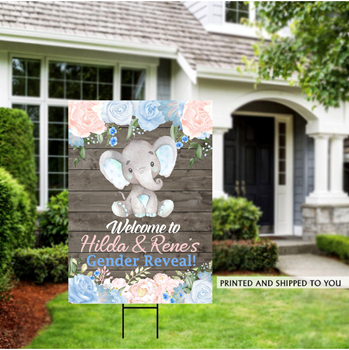 Image de LAWN YARD SIGN - BABY GENDER REVEAL - PERSONALIZED