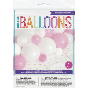 Picture of DECOR - 1st BIRTHDAY PINK GINGHAM - BALLOON CENTER PIECE KIT