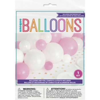 Image de DECOR - 1st BIRTHDAY PINK GINGHAM - BALLOON CENTER PIECE KIT