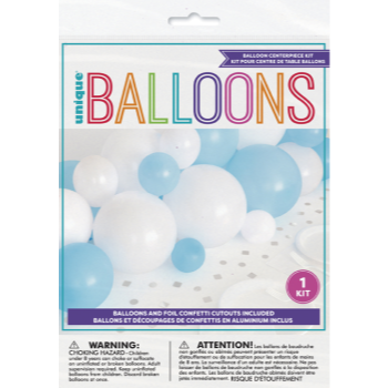 Image de DECOR - 1st BIRTHDAY BLUE GINGHAM - BALLOON CENTER PIECE KIT