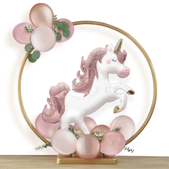 Image sur HOOP - BALLOON GOLD RING CENTERPIECE - HOOP ON STAND ONLY