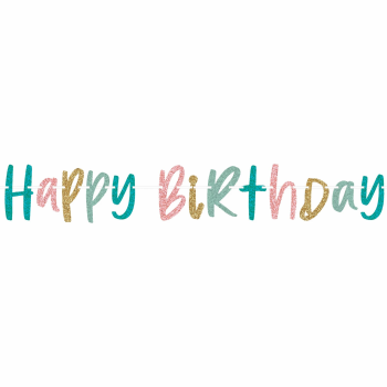 Picture of DECOR - HAPPY BIRTHDAY LETTER BANNER - PASTEL