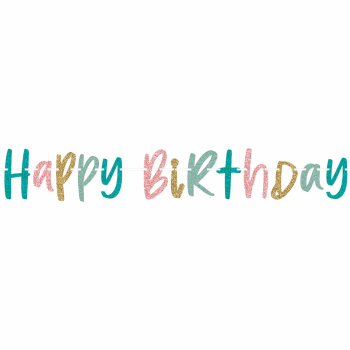 Image de DECOR - HAPPY BIRTHDAY LETTER BANNER - PASTEL