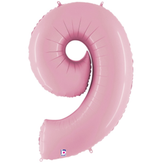 Picture of 40'' NUMBER 9 SUPERSHAPE - PASTEL PINK