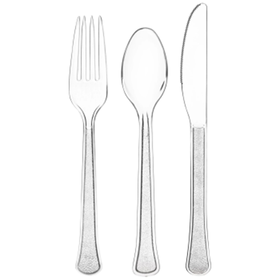 Image sur CLEAR BOXED HEAVY WEIGHT ASSORTED CUTLERY - BIG PARTY PACK