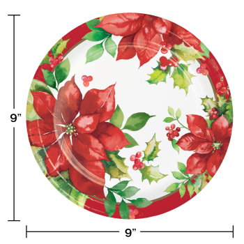Image de TABLEWARE - PERFECT POINSETTIA 9" PLATES
