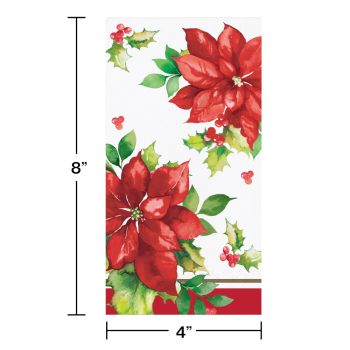 Picture of TABLEWARE - PERFECT POINSETTIA GUEST TOWELS